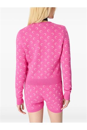 Cardigan aderente in maglia jacquard MARINE SERRE | WTK011ACKNI0530PK30